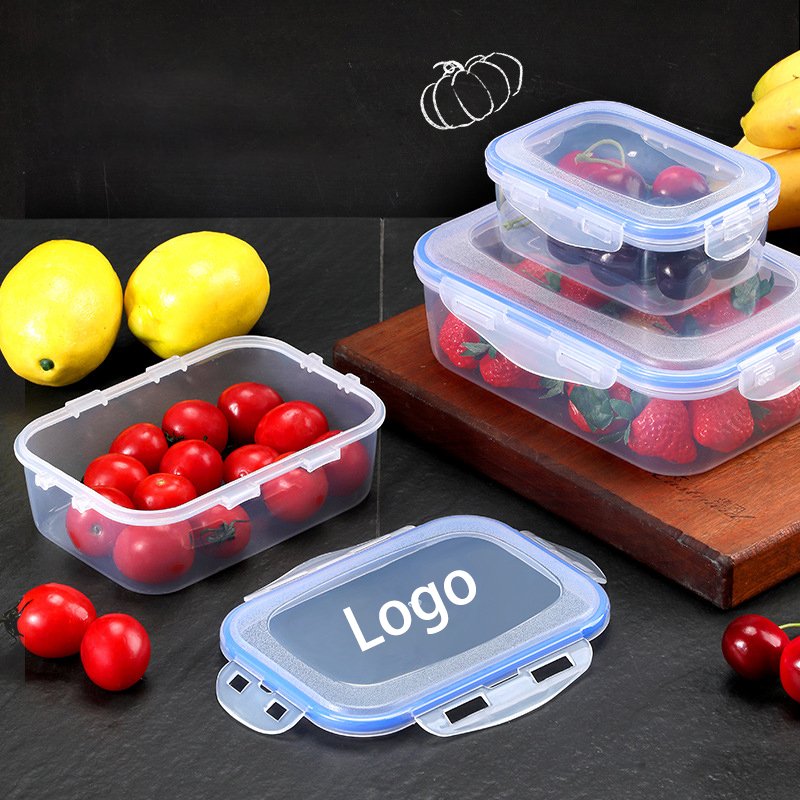 Different Capacity Plastic Sealed Cans Kitchen Storage Box Transparent Food Container Crisper