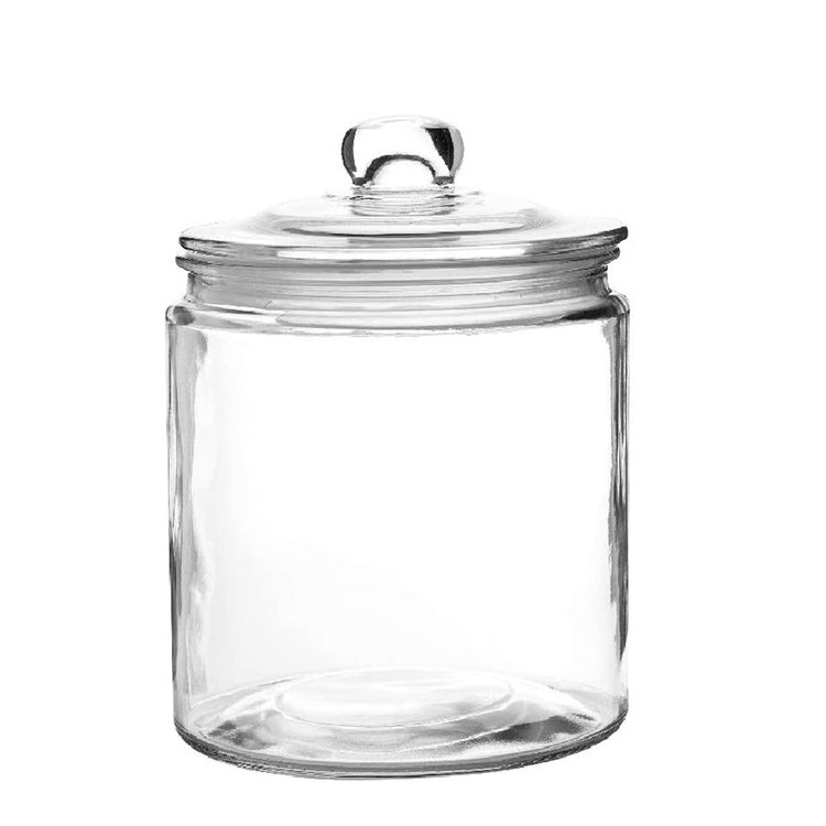 2024 Home kitchen household containers good fermenting 1L 2L 3L 4L 5L large wide mouth airtight glass food storage jars