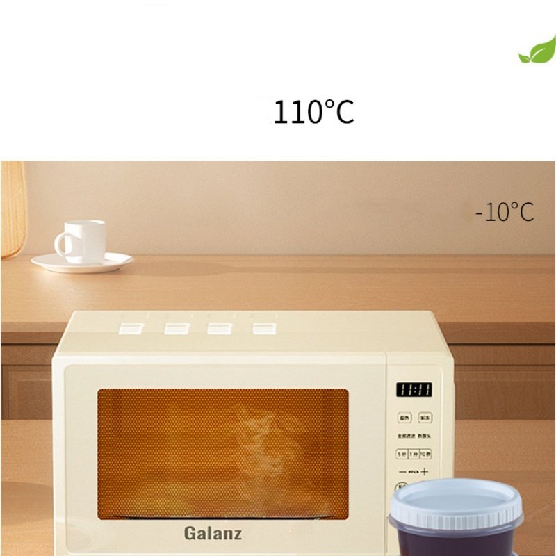 Hot Sale Leak Proof Custom color Plastic PP Eco-friendly Freezer Safe Microwavable Food Storage Container Bowl With Twist Lid