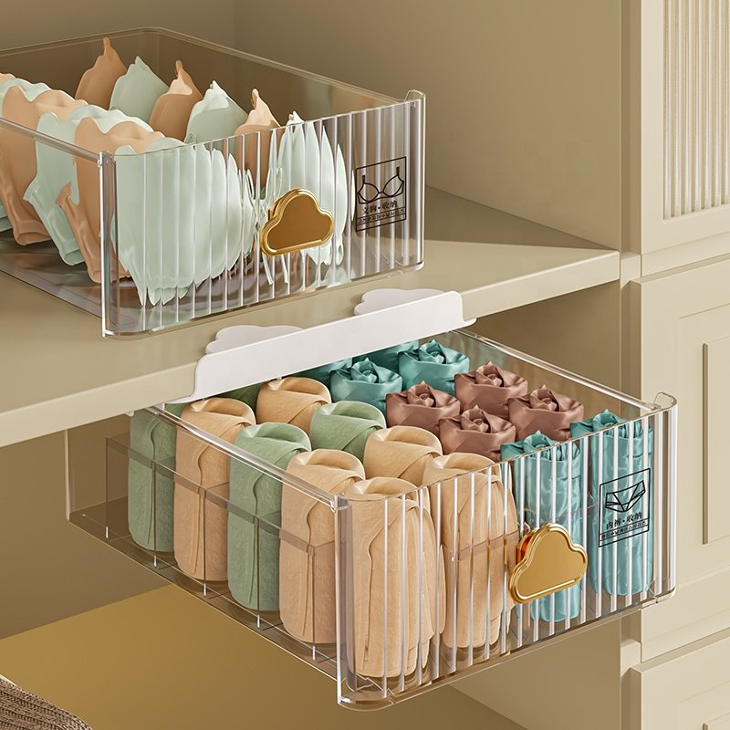 24 Grid Household Plastic Closet Underwear Storage Organizer Box Modern Multifunction Sock tie Bras Storage Wardrobe Home