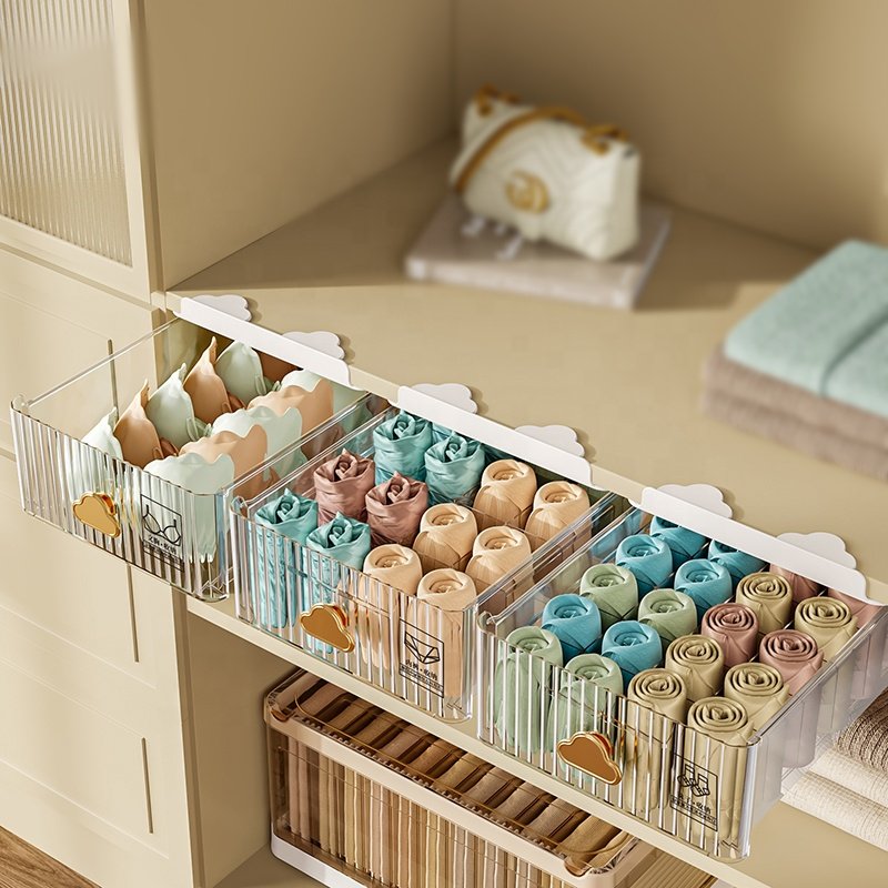 24 Grid Household Plastic Closet Underwear Storage Organizer Box Modern Multifunction Sock tie Bras Storage Wardrobe Home