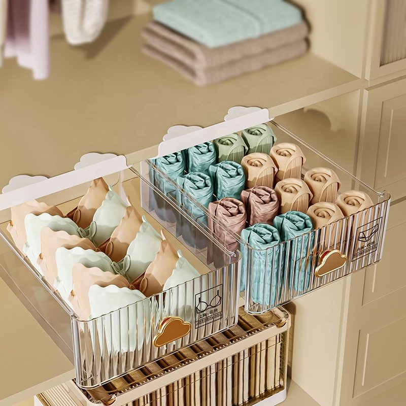 24 Grid Household Plastic Closet Underwear Storage Organizer Box Modern Multifunction Sock tie Bras Storage Wardrobe Home