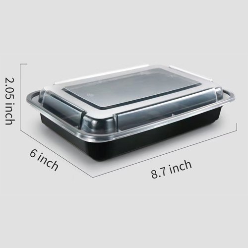 Wholesalers PP Plastic Rectangular Microwavable Refrigerable Meal Prep Food Storage Container