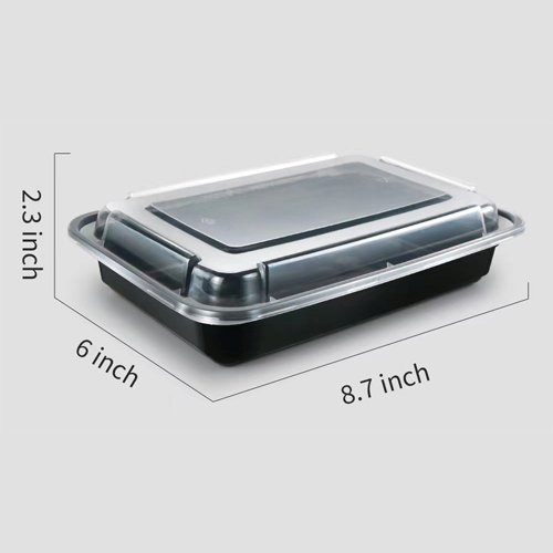 Wholesalers PP Plastic Rectangular Microwavable Refrigerable Meal Prep Food Storage Container
