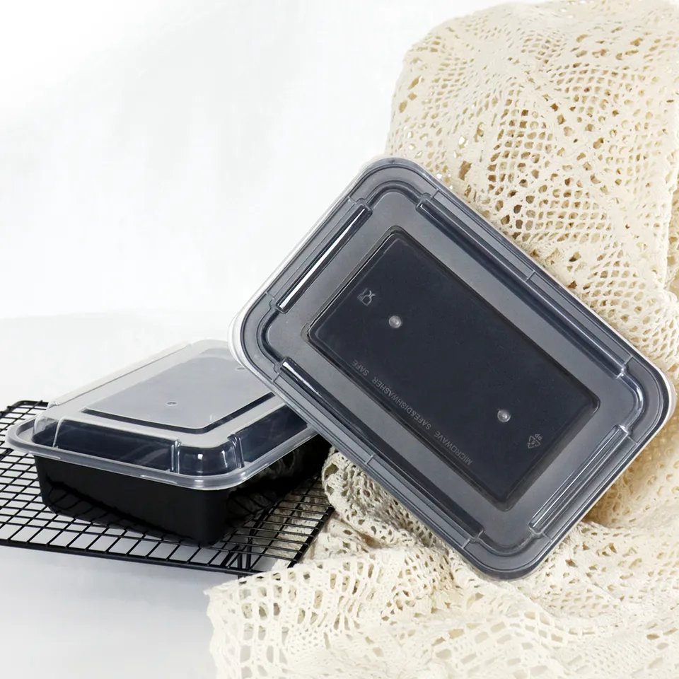Wholesalers PP Plastic Rectangular Microwavable Refrigerable Meal Prep Food Storage Container