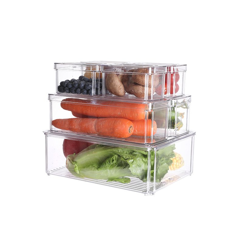 10 pieces Transparent plastic refrigerator container Kitchen Food storage Bins Organizer Boxes containers set with lid