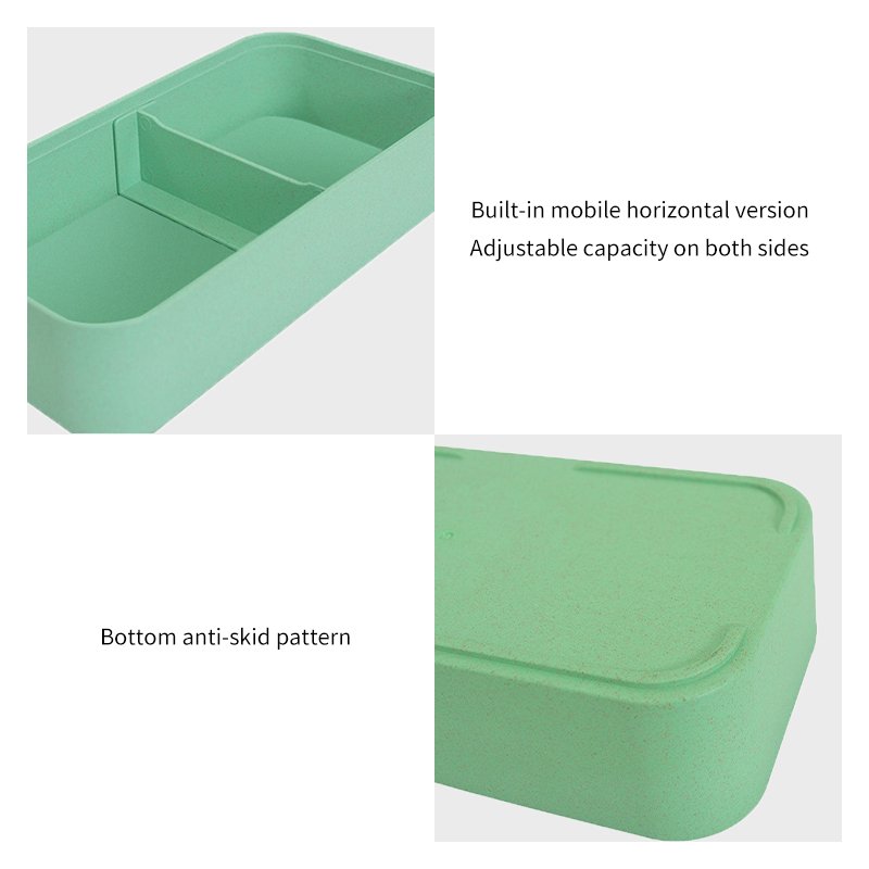 Bpa Free Portable Double Layer Korean Eco Friendly Custom Insulated Biodegradable Wheat Straw Lunch Bento Box