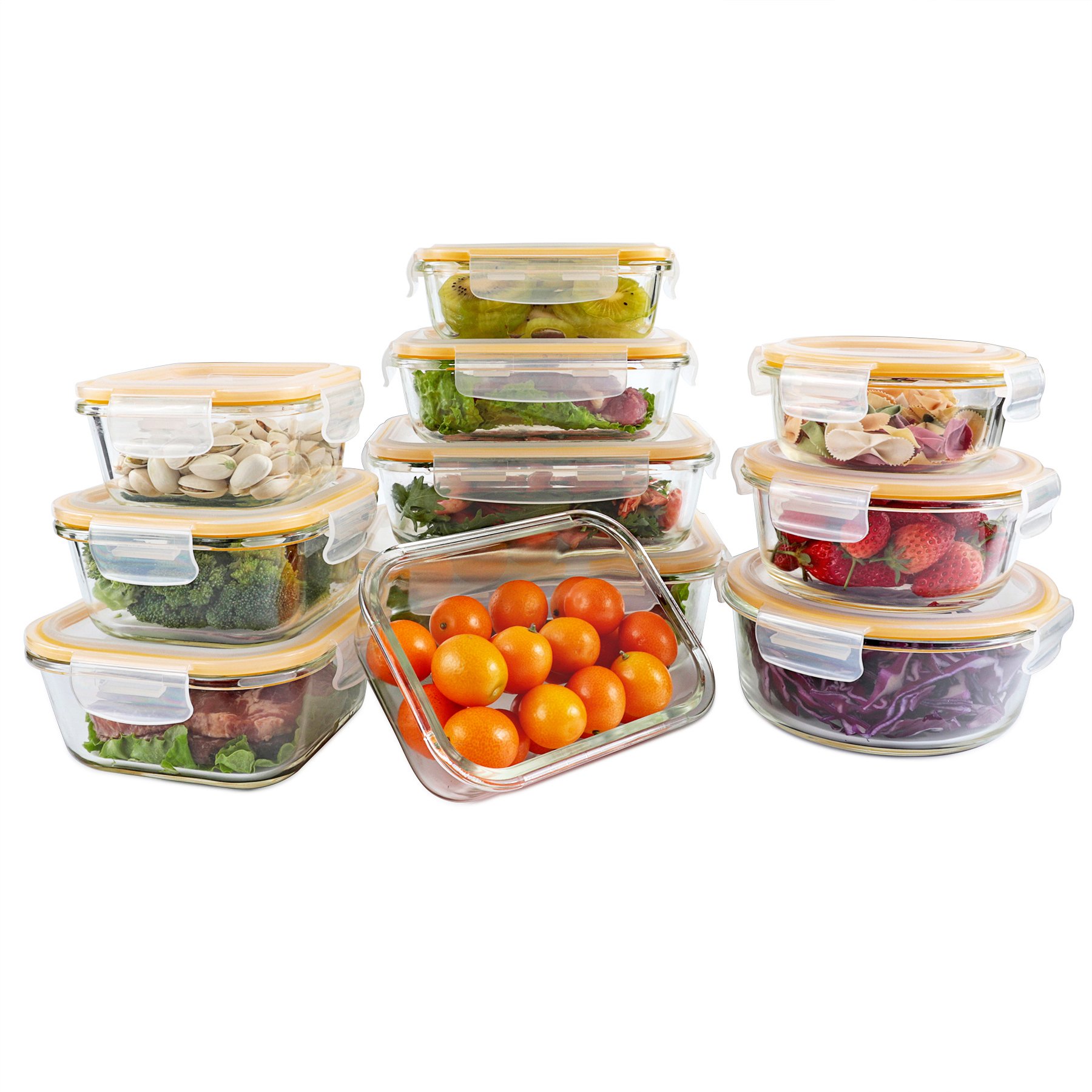 2024 new arrivals meal prep glass food storage container Lock lid Glass Food Storage Container