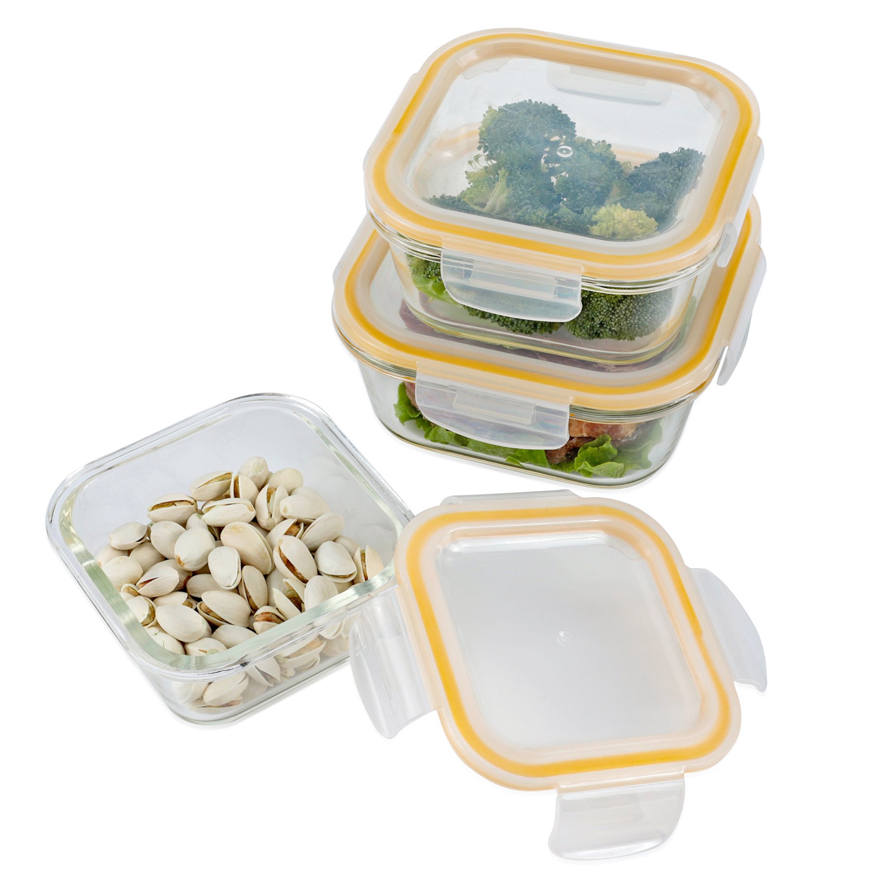 2024 new arrivals meal prep glass food storage container Lock lid Glass Food Storage Container