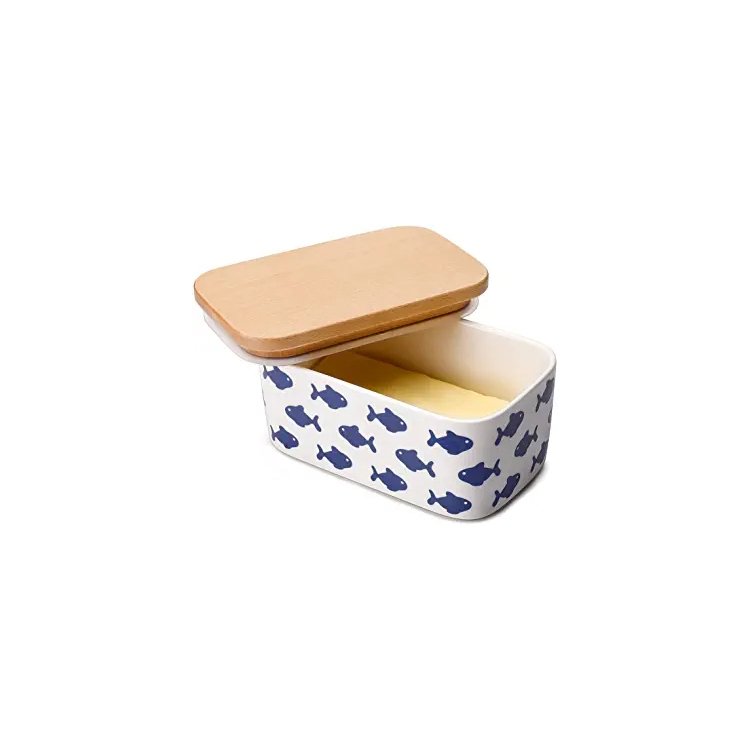 Ceramic Butter Dish with Lid Cover Cheese Storage Box Container Holder Butter Plates Server Storage Keeper Tray High Quality