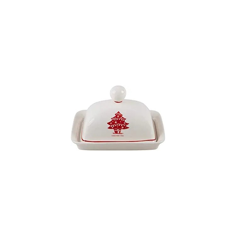 Ceramic Butter Dish with Lid Cover Cheese Storage Box Container Holder Butter Plates Server Storage Keeper Tray High Quality