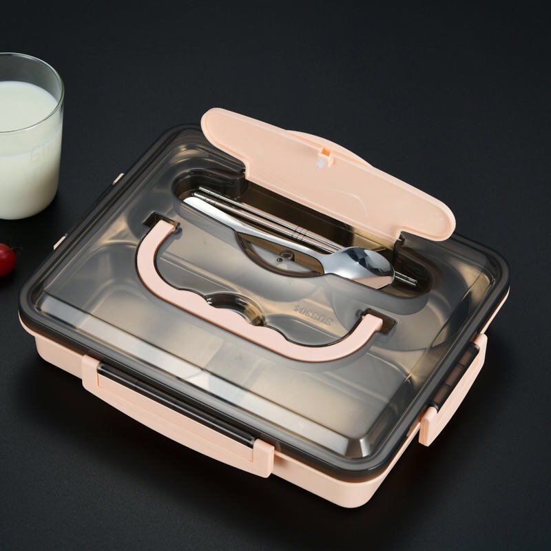 New Design 1200ml 4 Compartment Stainless Steel Thermal Insulated School Tiffin Bento Lunch box With Soup Bowl For Kids