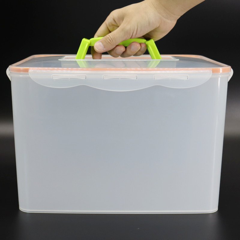 Econo 14L Plastic Translucent Storage Box with Lid Wholesale Factory PP Material Medicine & Tool Organizer for Kitchen Wardrobe