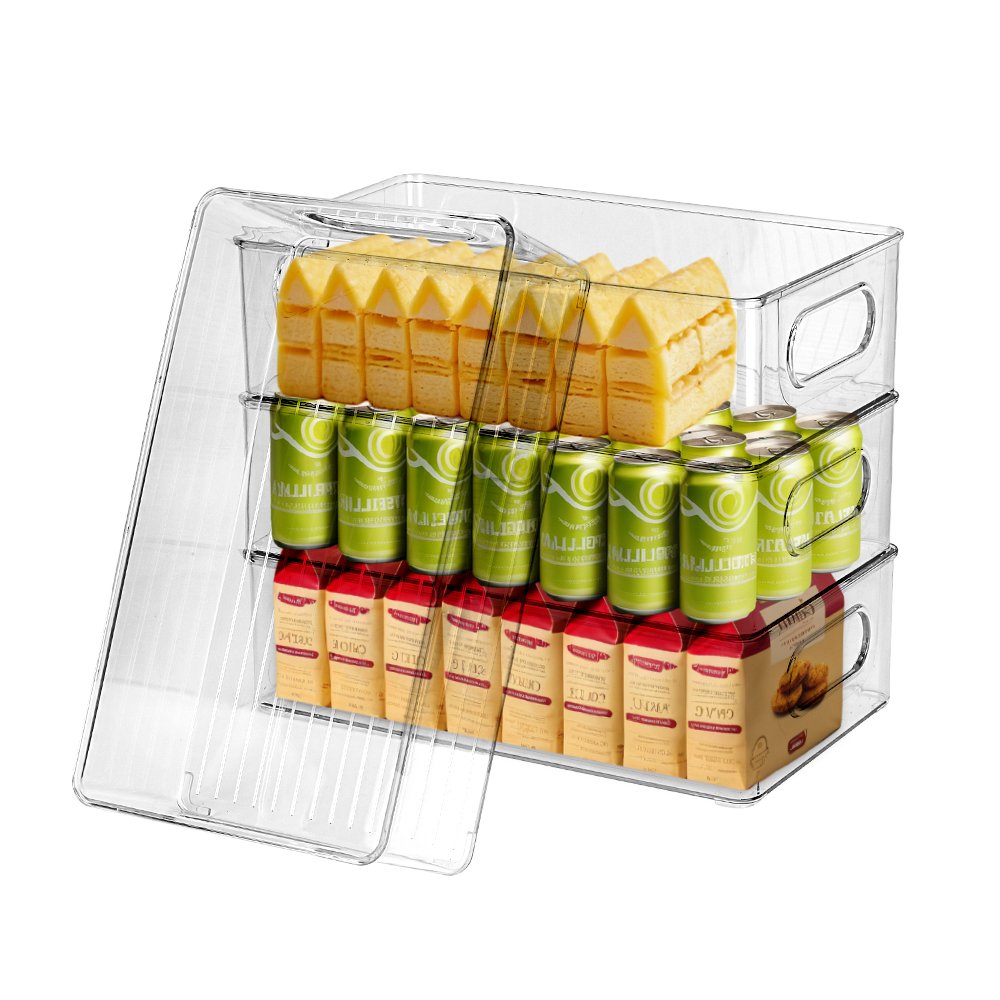 Modern BPA-free Plastic Storage Basket Freezer Bins and Refrigerator Food Organizer Kitchen Fridge Drawer Fruit Storage Box