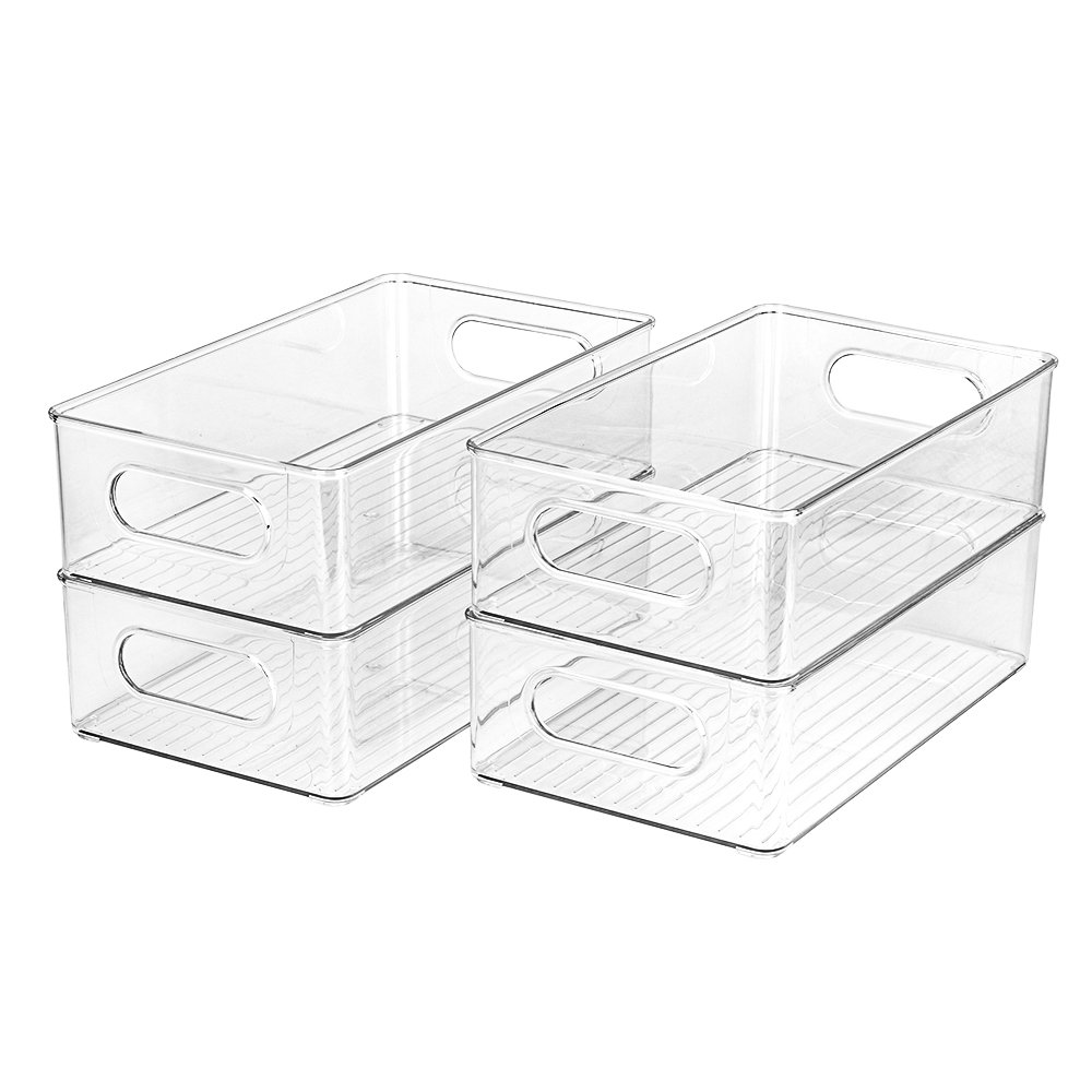 Modern BPA-free Plastic Storage Basket Freezer Bins and Refrigerator Food Organizer Kitchen Fridge Drawer Fruit Storage Box