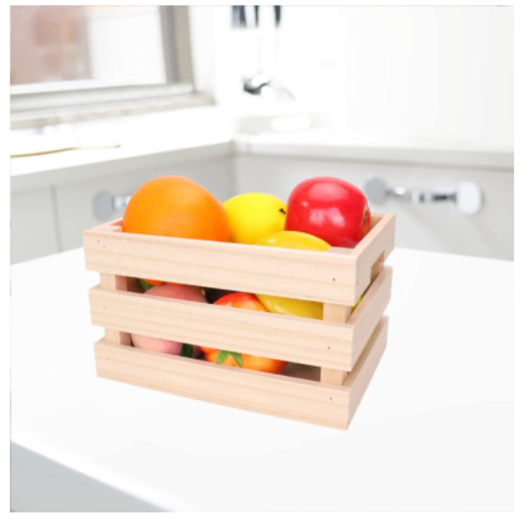 best selling Unfinished natural paulownia wood bins handmade unfinished wooden box pantry storage box
