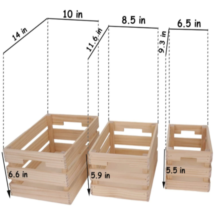 best selling Unfinished natural paulownia wood bins handmade unfinished wooden box pantry storage box