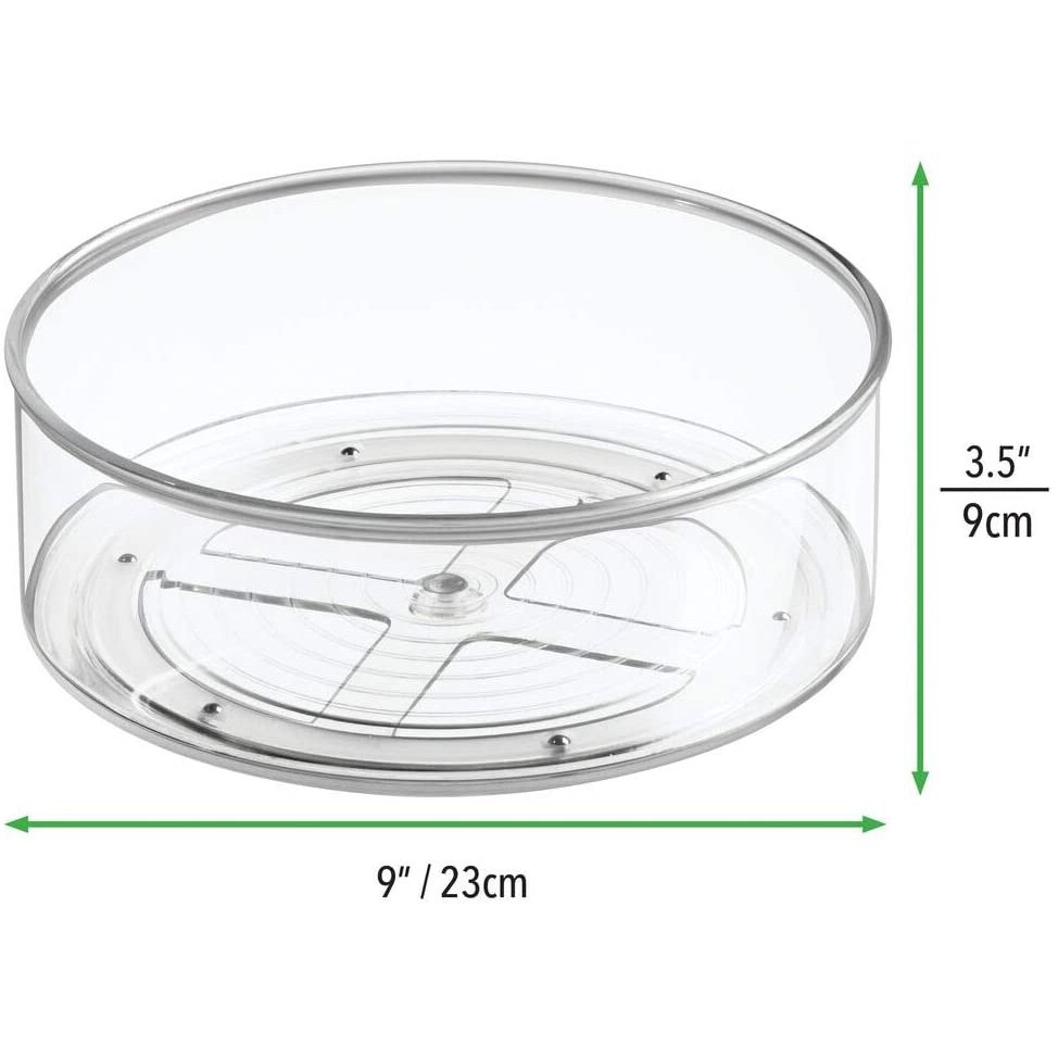 Countertop Baking Supplies Condiments Spices Acrylic Spinning Organizer Plastic Spinning Food Storage Turntable for Pantry