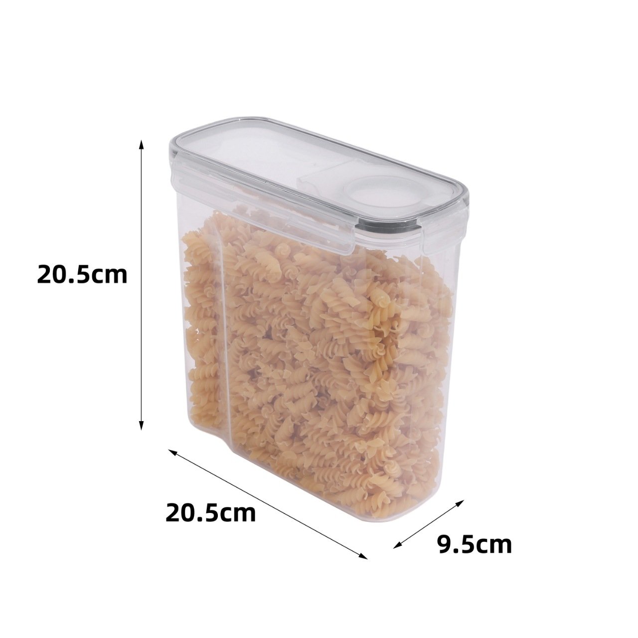 4pcs 2.5L stackable oatmeal cereal bulk food storage containers BPA Free Plastic Kitchen Organization Canisters Set