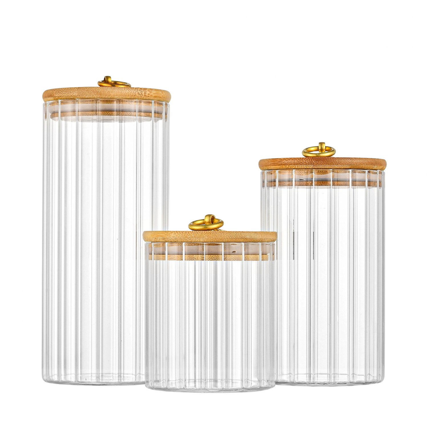 Quality Special 500ml 750ml 1000ml Round Hermetic Glass Food Storage Containers Storage Jars For Kitchen