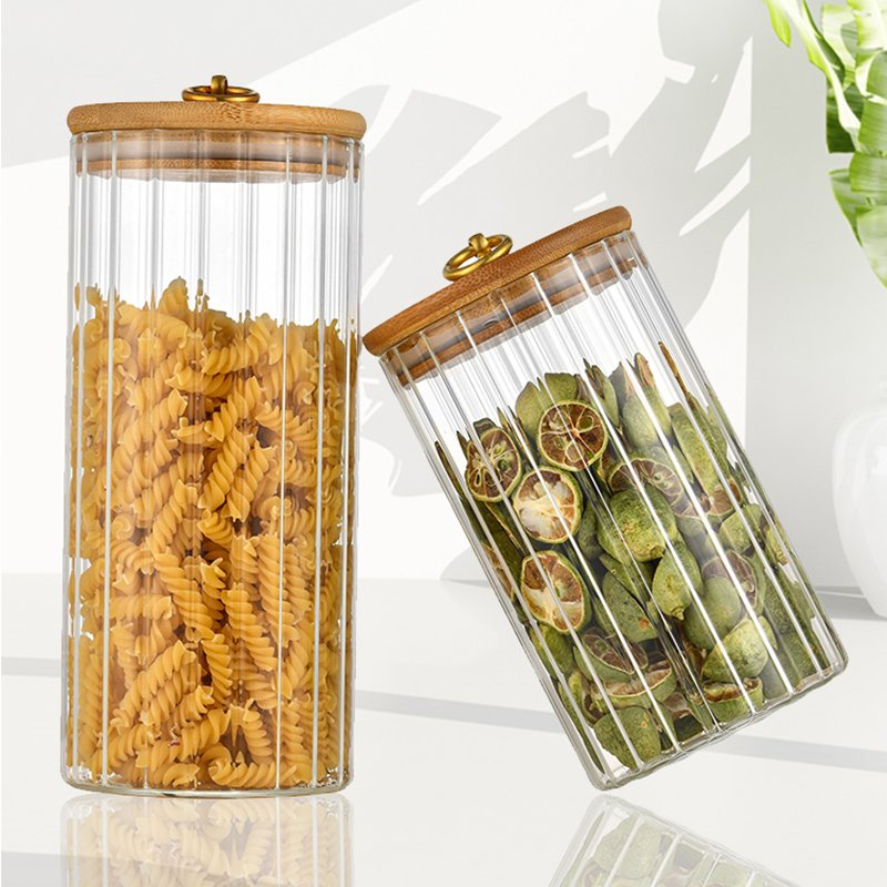Quality Special 500ml 750ml 1000ml Round Hermetic Glass Food Storage Containers Storage Jars For Kitchen
