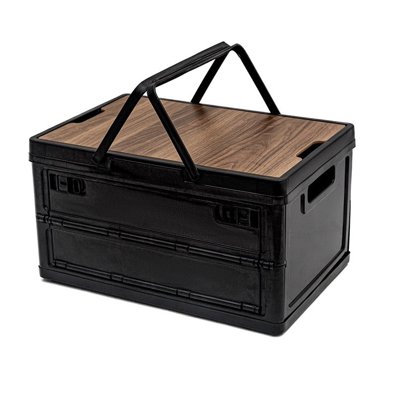 Simple camping box trunk sundries storage box camping picnic side door outdoor foldable storage box