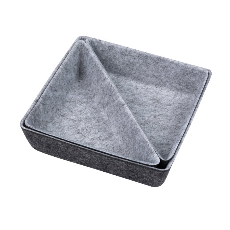 Wholesale Supply Fashion Design Integral Molding Seamless Felt Drawer Storage Box Set