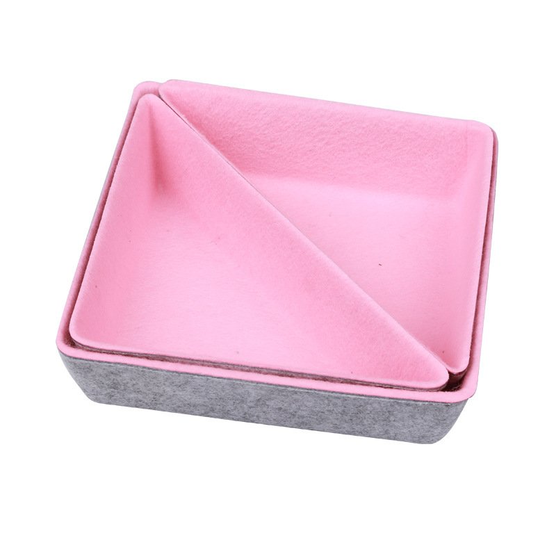 Wholesale Supply Fashion Design Integral Molding Seamless Felt Drawer Storage Box Set