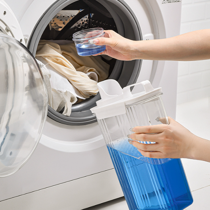 1.5/2/2.8 L Large laundry soap dispenser,Clear detergent holder,laundry detergent storage & laundry detergent organizer