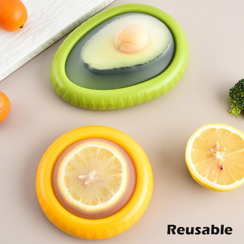 Transparent Film Fruit Vegetable Fresh-Keeping Crisper Set Avocado Cover Onion Lemon Refrigerator Freezer Storage Container Box