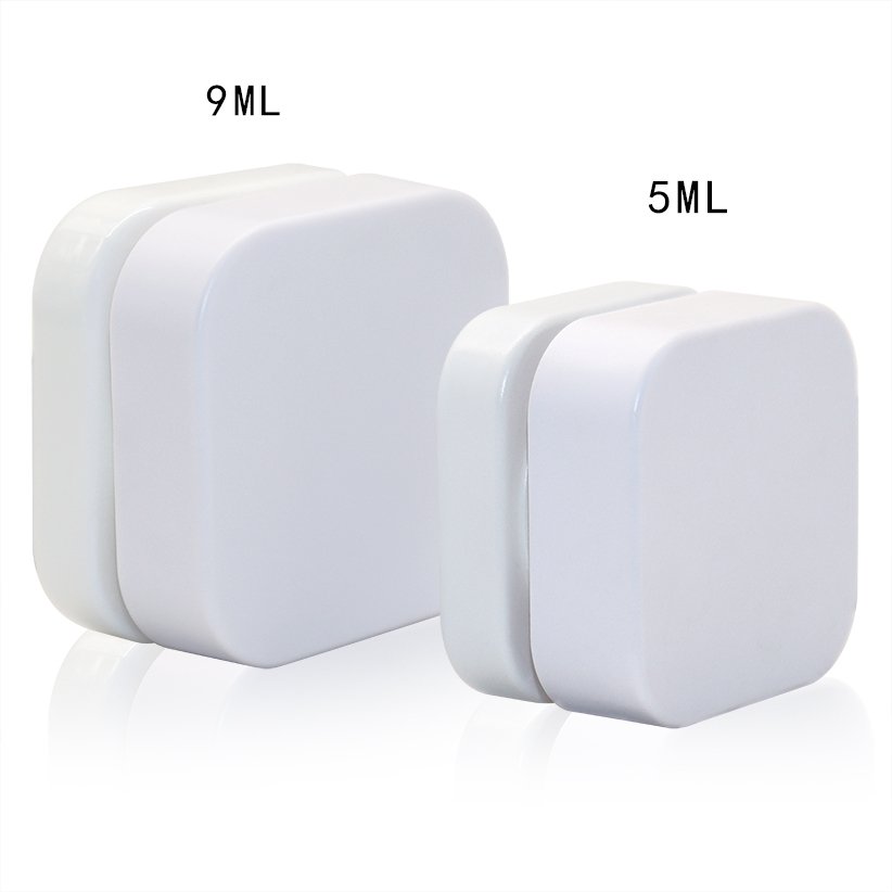 Eco-friendly Packaging Concentrate 3g 5g 7g 9g 5ml 9ml child proof square glass jar with Food Grade child proof lid