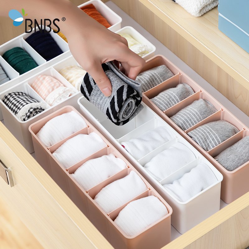 Factory Wholesale Storage Box With Compartments Plastic Underwear Storage For Closet Socks Organizer Home Accessories