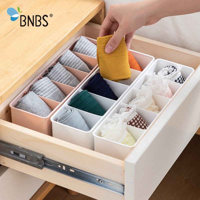 Factory Wholesale Storage Box With Compartments Plastic Underwear Storage For Closet Socks Organizer Home Accessories