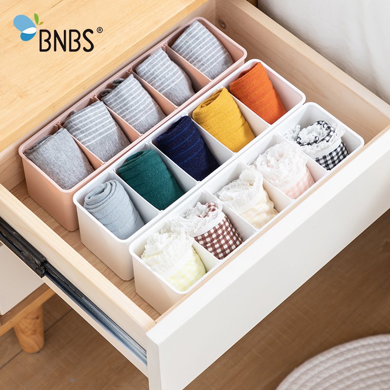 Factory Wholesale Storage Box With Compartments Plastic Underwear Storage For Closet Socks Organizer Home Accessories