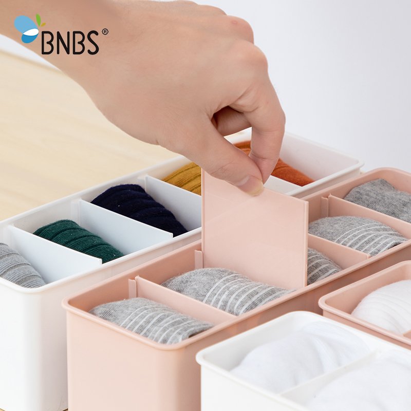 Factory Wholesale Storage Box With Compartments Plastic Underwear Storage For Closet Socks Organizer Home Accessories