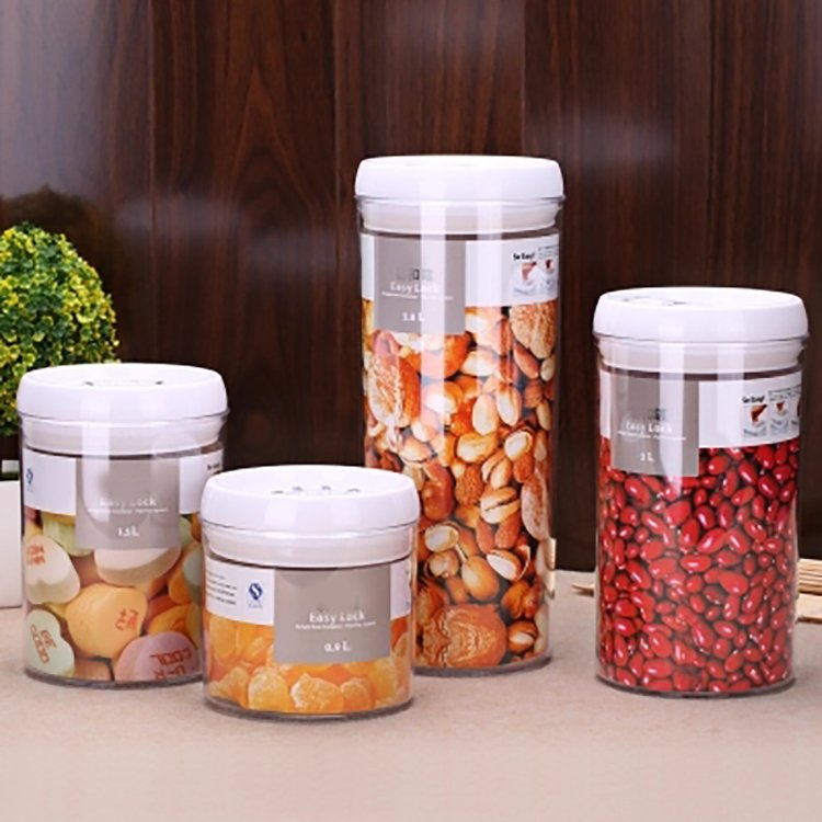 BPA Free Plastic Clear Kitchen Food Storage Container Airtight Food Container Home Sealed Storage Box Set