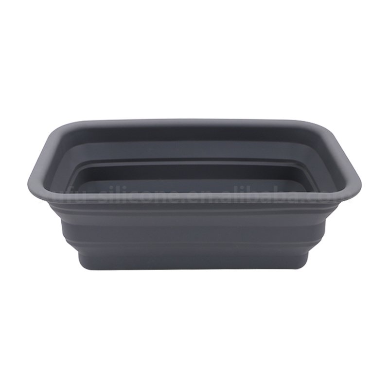 BPA Free Food Grade Silicone Collapsible Food Storage Container Large Size Vegetable Fruit Container Silicone Folding Tray