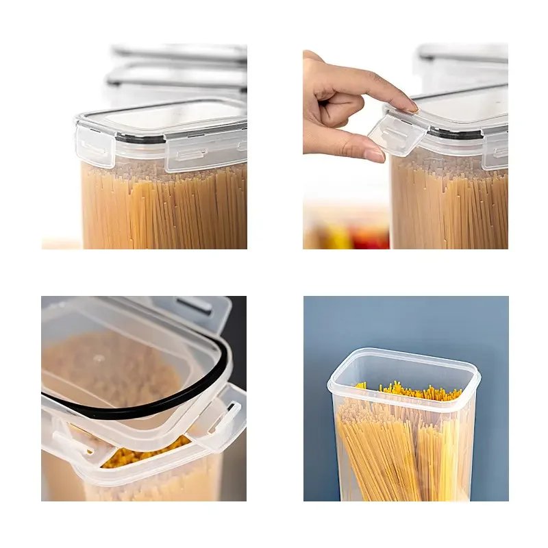 42 Pcs Set Bpa-Free Airtight Plastic Stackable Kitchen Organizer Cereal Dry Food Stor