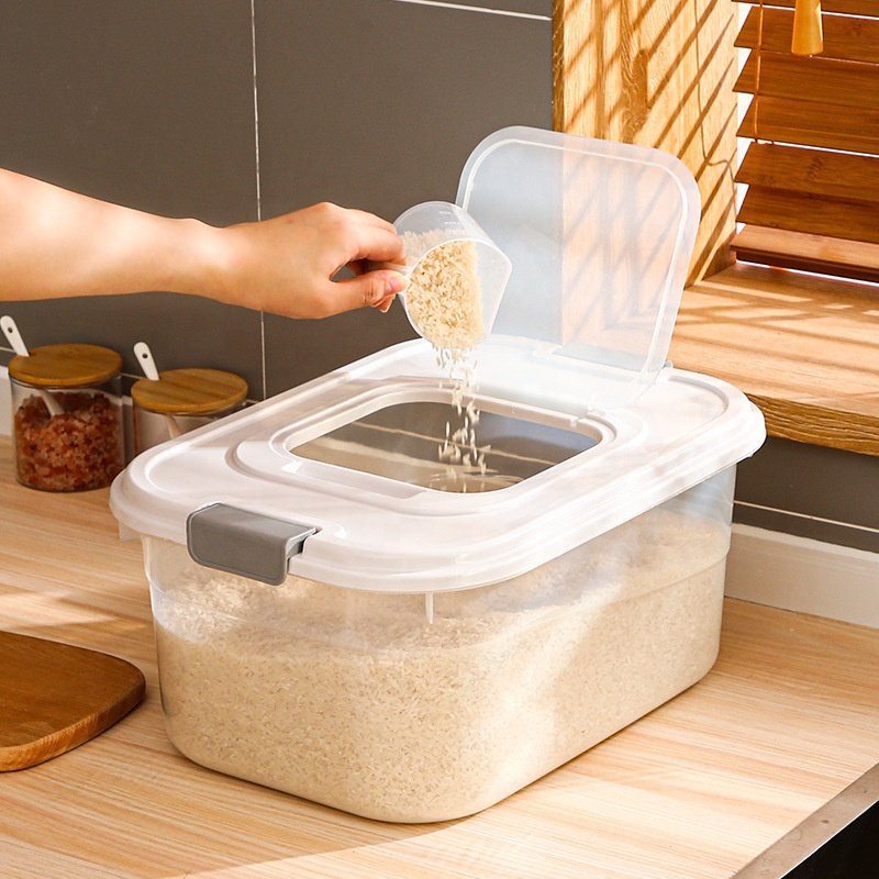 Wholesale Plastic Storage Bin Bucket Large Capacity Household Cat Dog Food Bucket Cat Food Box