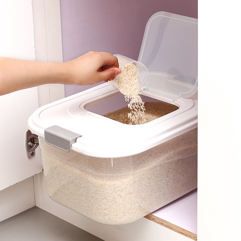 Wholesale Plastic Storage Bin Bucket Large Capacity Household Cat Dog Food Bucket Cat Food Box