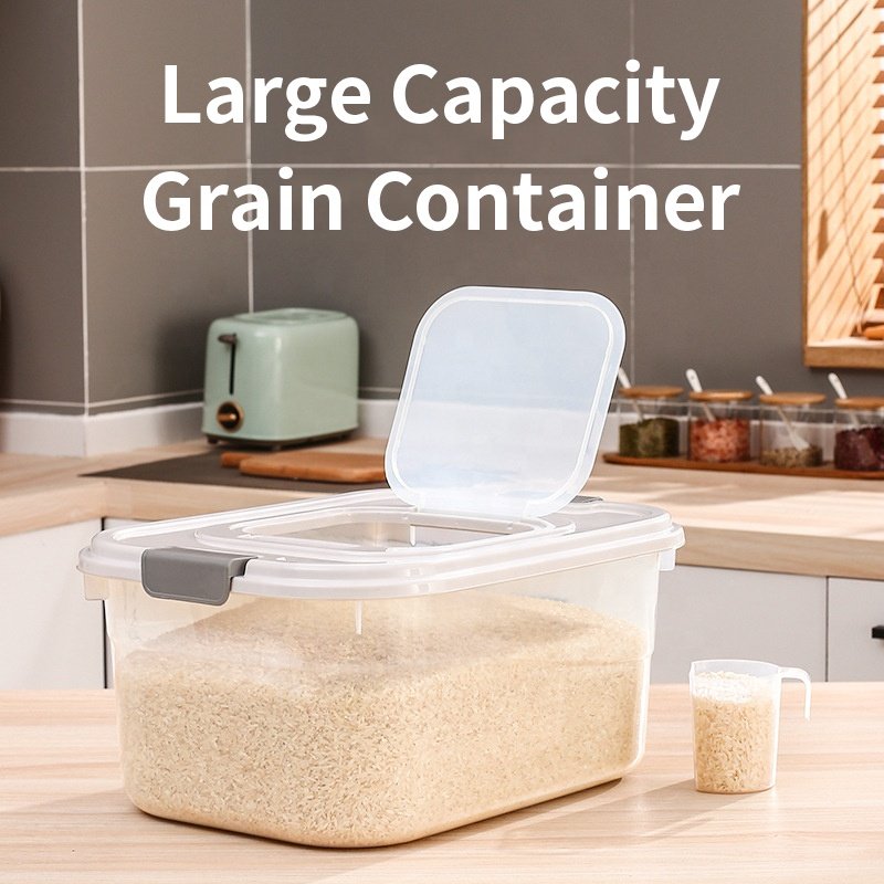 Wholesale Plastic Storage Bin Bucket Large Capacity Household Cat Dog Food Bucket Cat Food Box