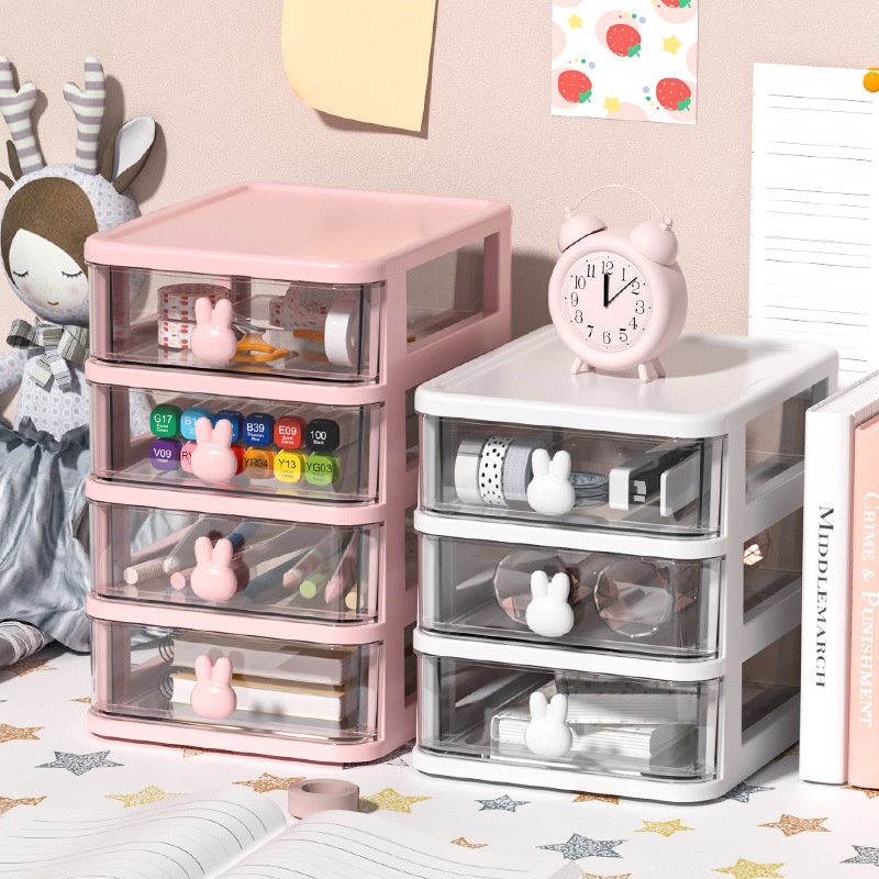 Cartoon Design Wireless Phone Charger Makeup Organizer Cosmetics Organizer Storage Boxes & Bins Plastic pink makeup organizer