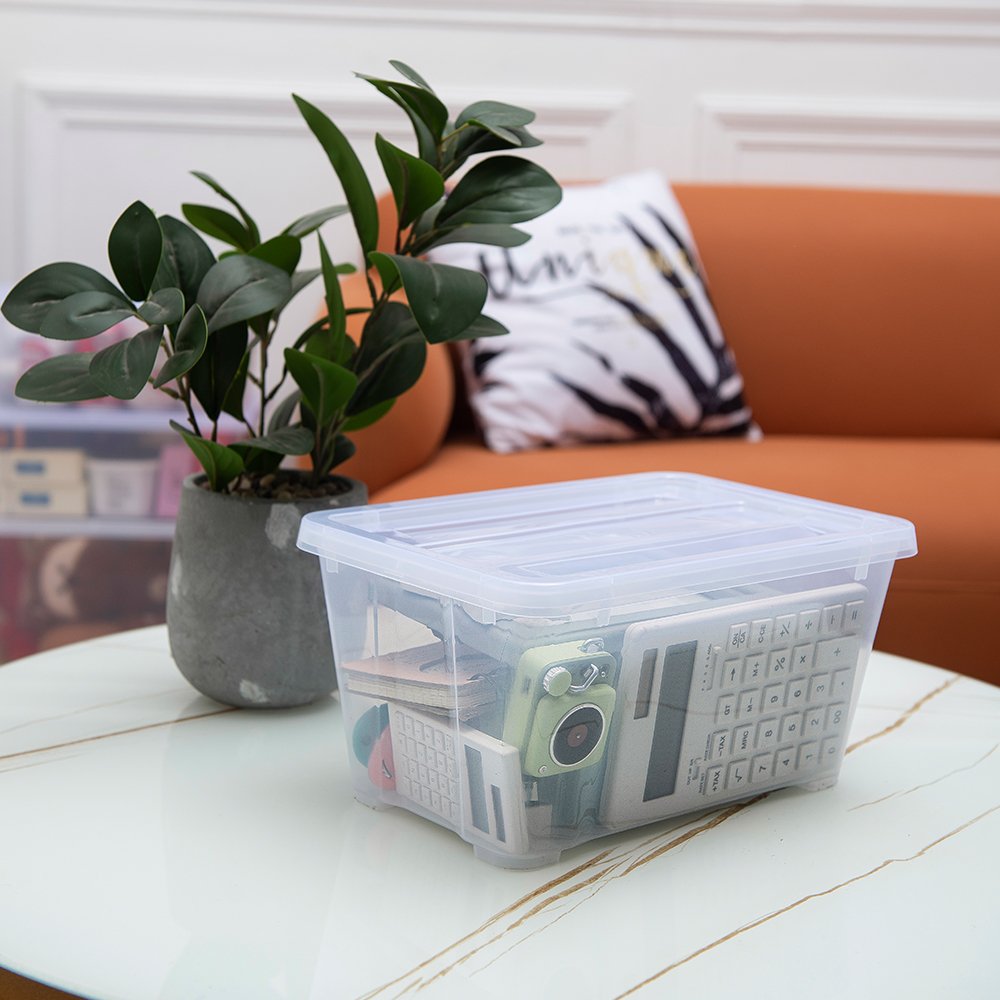 Customized stackable 5L transparent clear plastic storage box for sale