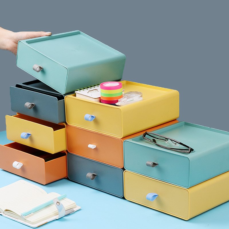 Office Accessories Plastic Organizer Cable Protection Storage Boxes Phone Stationery Keeper Table Desk Clean Drawer
