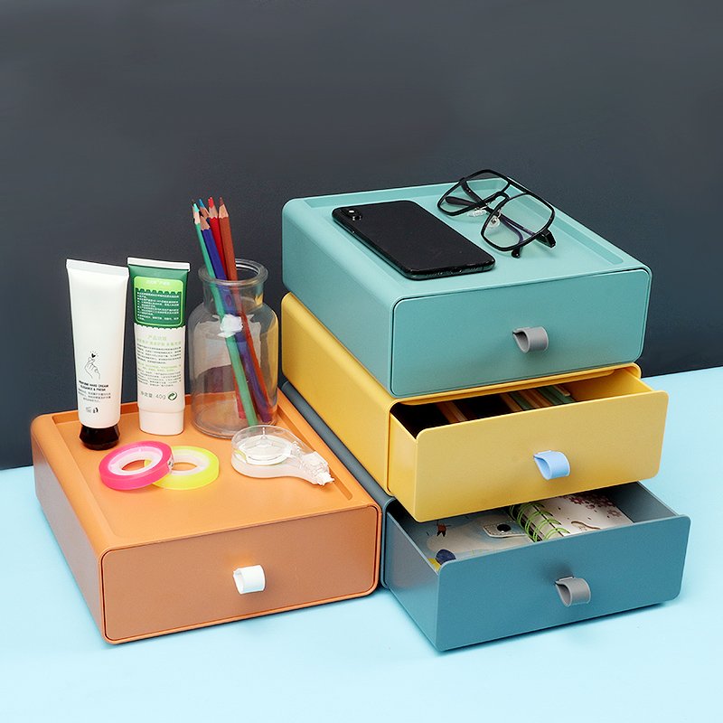 Office Accessories Plastic Organizer Cable Protection Storage Boxes Phone Stationery Keeper Table Desk Clean Drawer