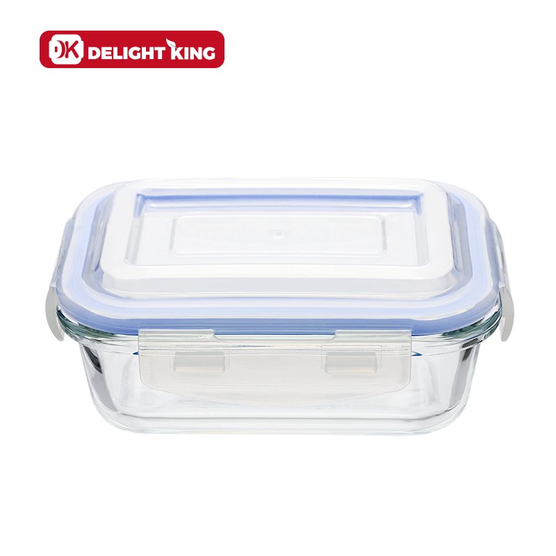 Hot selling high quality heat resistant glass food container with watertight PP lid glass storage box set air tight food storage