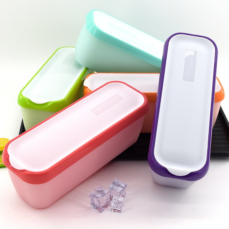 Large size rectangular ice cream box plastic pp storage container household kitchen refrigerator storage box Organization Gadget