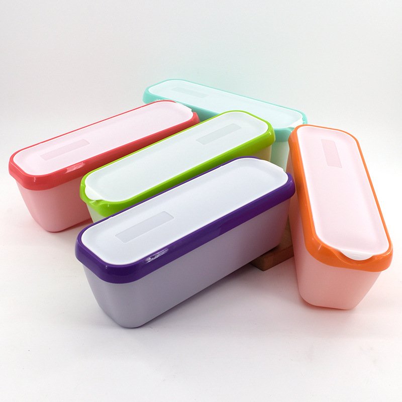 Large size rectangular ice cream box plastic pp storage container household kitchen refrigerator storage box Organization Gadget