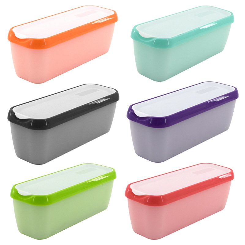Large size rectangular ice cream box plastic pp storage container household kitchen refrigerator storage box Organization Gadget