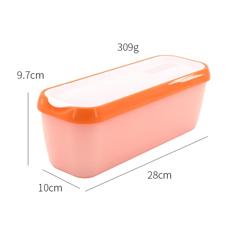 Large size rectangular ice cream box plastic pp storage container household kitchen refrigerator storage box Organization Gadget